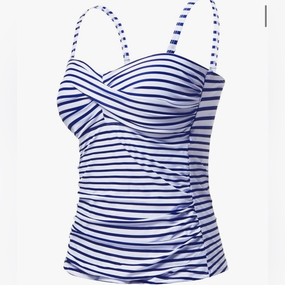 NWT  Women’s Plus Size 2 Piece Tankini With Bikini Bottom Swimsuit Size 20W - Picture 6 of 15